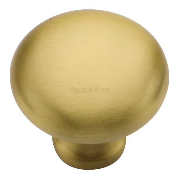 C113 32-SB • 32 x 15 x 29mm • Satin Brass • Heritage Brass Bun Cabinet Knob